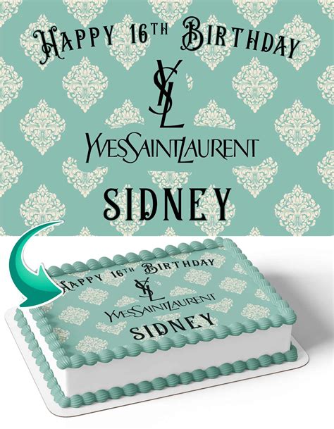 ysl cake topper|Yves Saint Laurent Edible Cake Toppers.